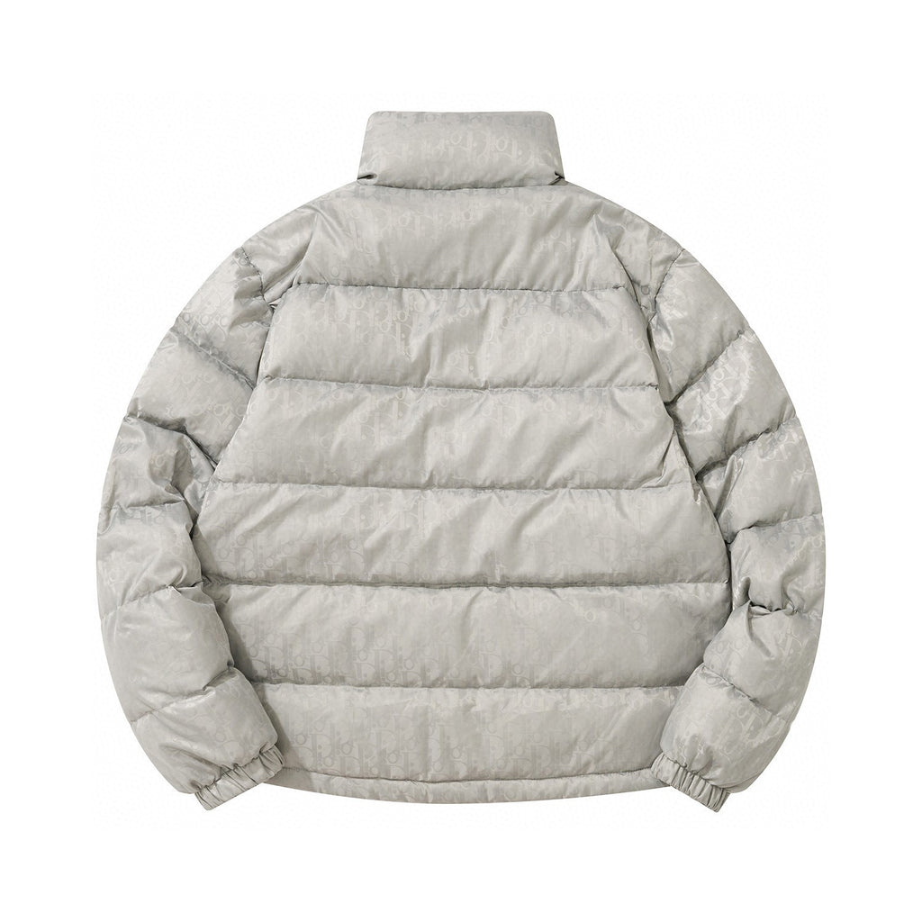 Dior Zipped Long Sleeve Dark Print Puffer Down Jacket #96591