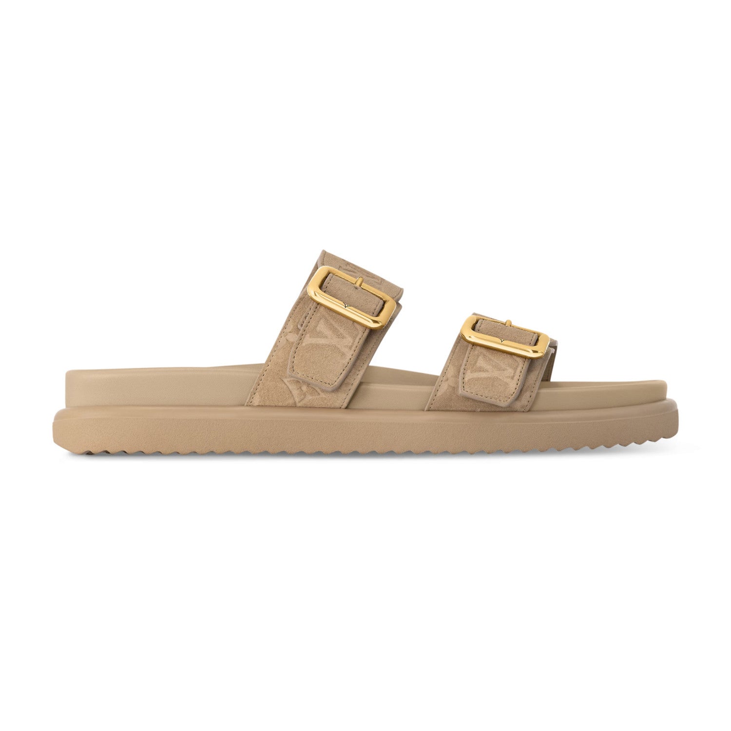 Louis Vuitton Men's Summer Solid Color Classic Fashion Casual Logo Print Slippers Round Toe Flat Mule Shoes #78169