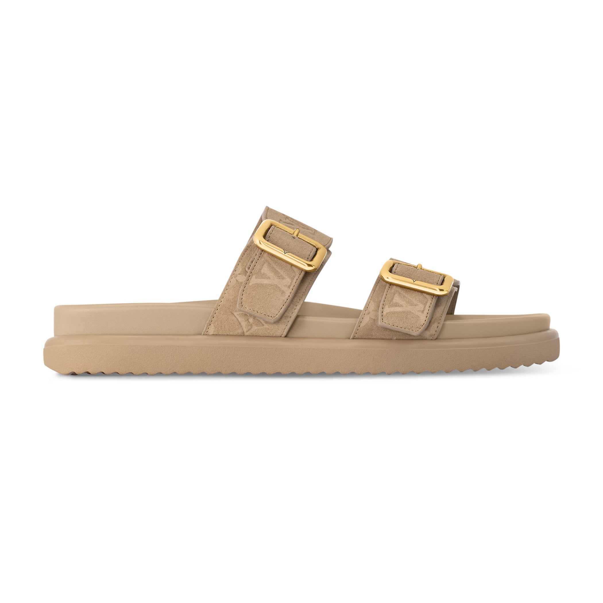 Louis Vuitton Men's Summer Solid Color Classic Fashion Casual Logo Print Slippers Round Toe Flat Mule Shoes #78169
