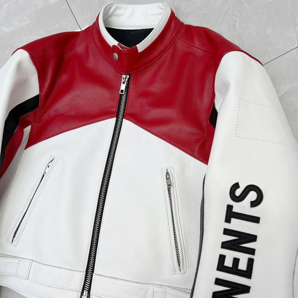 Vetements Black Short Sleeved Leather Jacket #21919