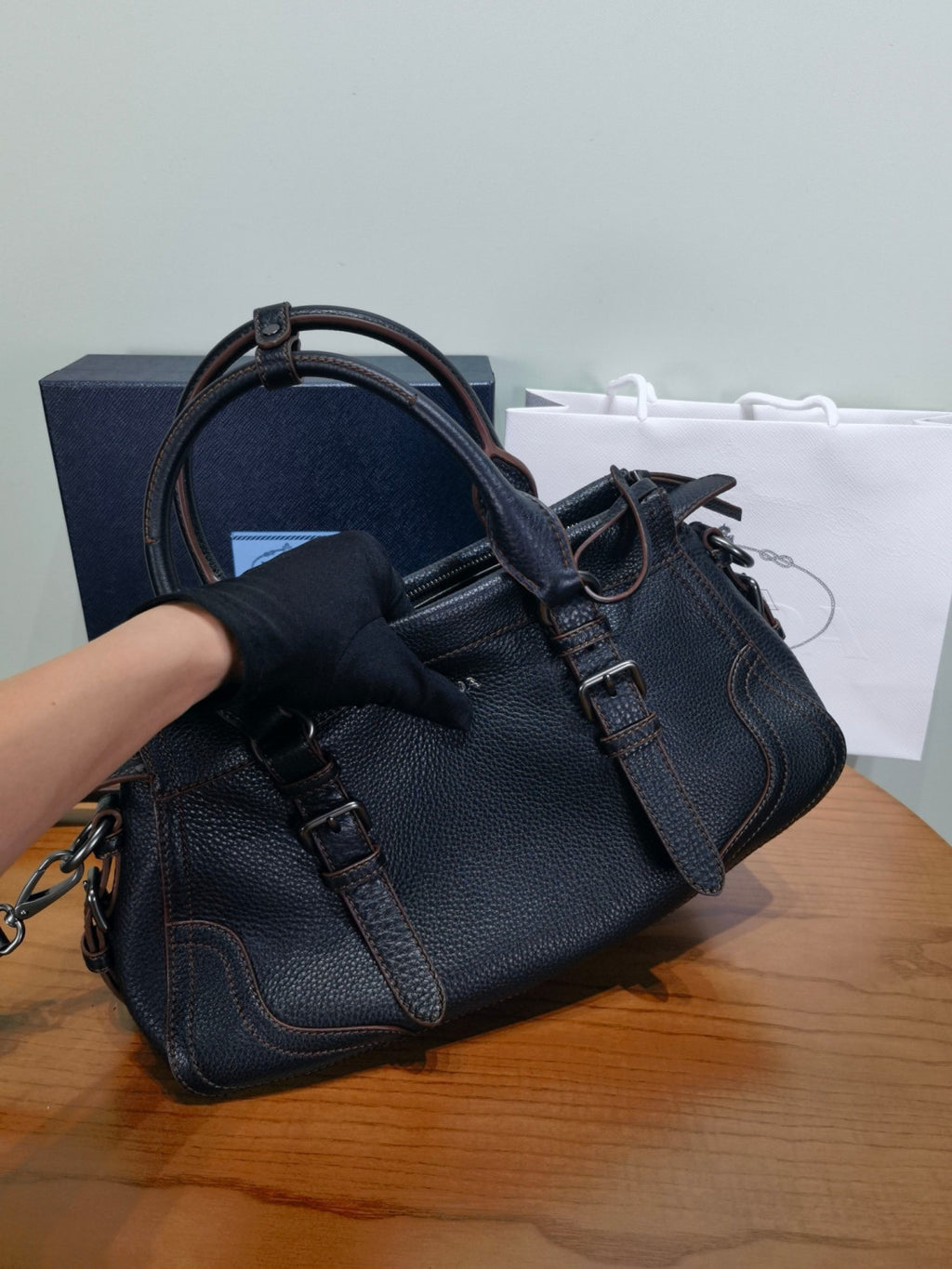 Prada Large Leather Tote Bag #336202