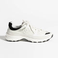 Chanel Women's Solid Color Round Toe Leather Low Top Lace-Up Sneakers Shoes #77579