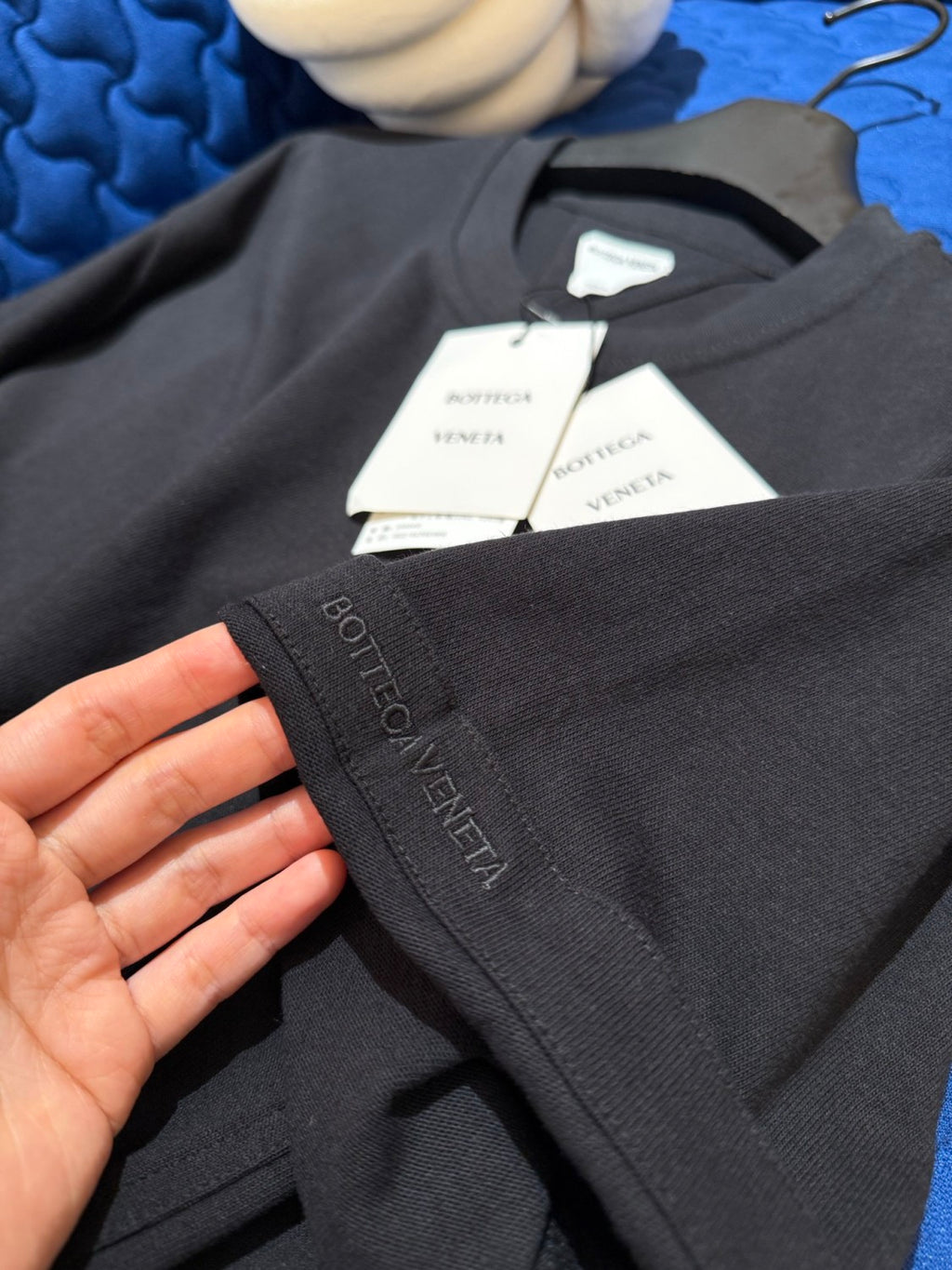 Bottega Veneta Embroidered Logo Cotton T-shirt #377948