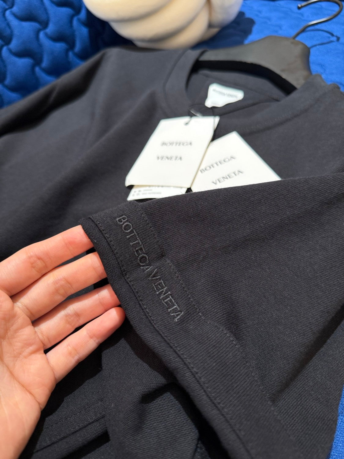 Bottega Veneta Embroidered Logo Cotton T-shirt #377948