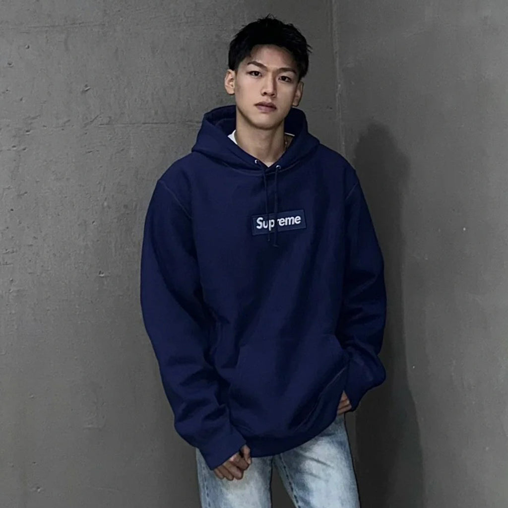 Supreme Men's And Women's Spring And Autumn Solid Color Logo Hoodie Multi-color Hooded Sweatshirt Casual Loose High Street Trendy Tops  #71398