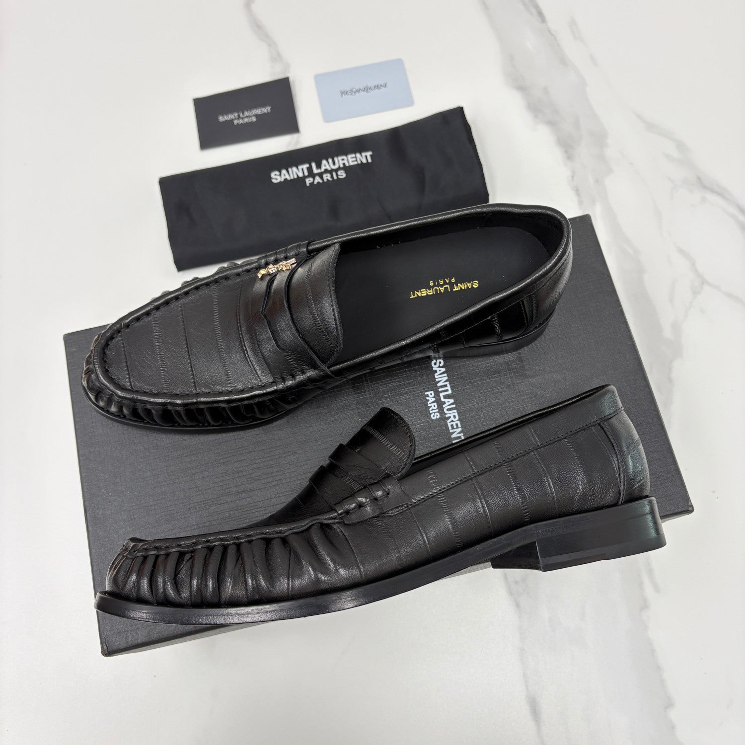 Saint Laurent LE LOAFER Supple in Suede in Brown #383805