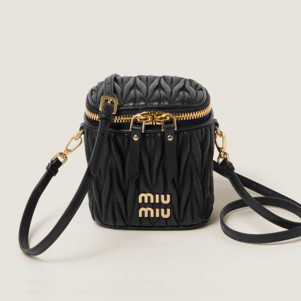 Miumiu Matelassé Women's Solid Colour Soft Sheep Leather Ultra Mini Handbag Shoulder Crossbody Bag Bags #76617