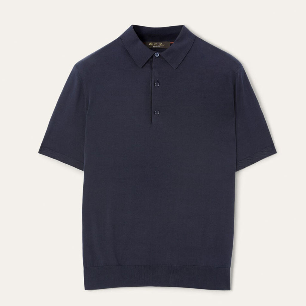 Loro Piana Men's Polo Shirt Solid Color Lapel Button Straight Knit T-shirt Fashion Casual Trend Comfortable T-shirt Ngvp #2416
