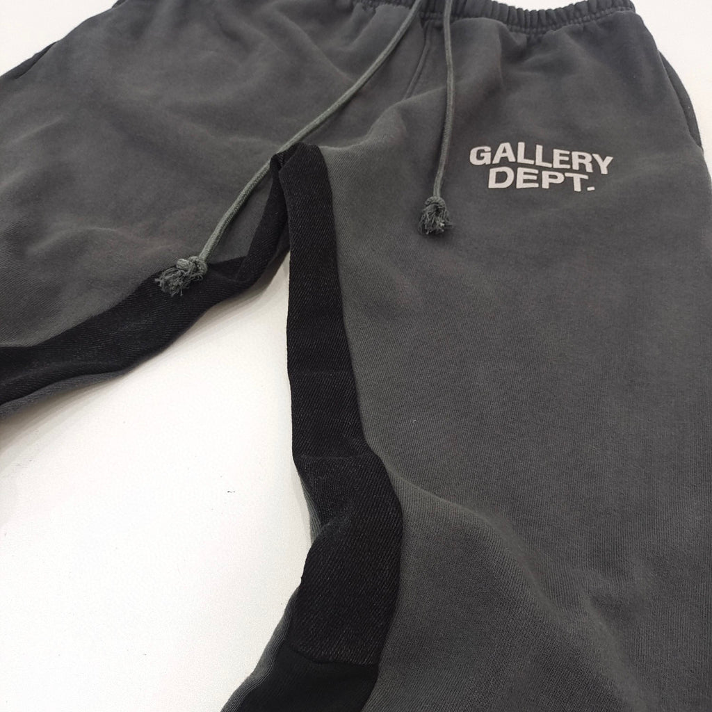 Gallery Dept Dark Grey Patchwork Cotton Drawstring Pants #96556