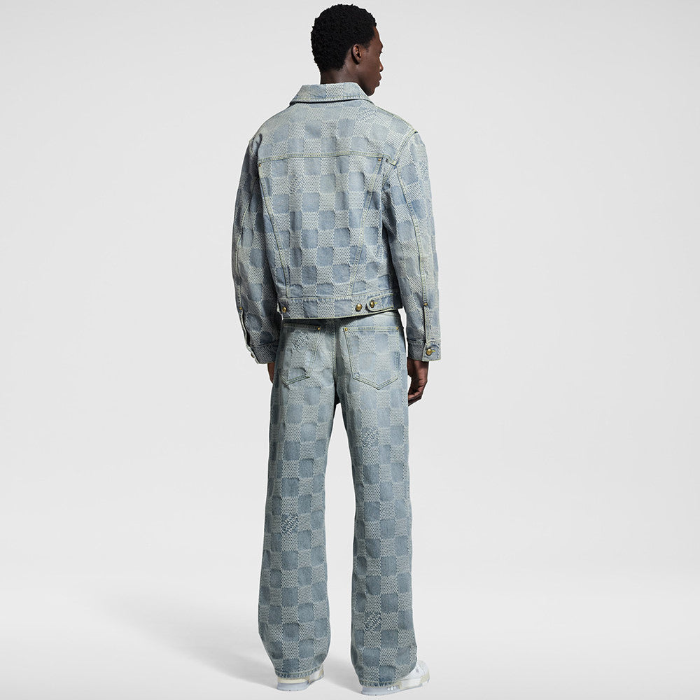 Louis Vuitton Damier Classic Denim Jacket Pants #375744