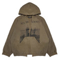 Raf Simons Men's Women's Vintage Loose Cardigan Sweatshirt Letter Printed High Street Trend Hooded Sweatshirt Jacket Ngvp #1629