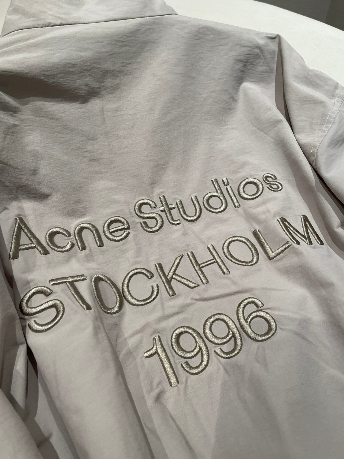Acne Studios Men's Spring and Autumn Embroidered Letter Printed Solid Color Zipper Long Sleeve Jacket #75728