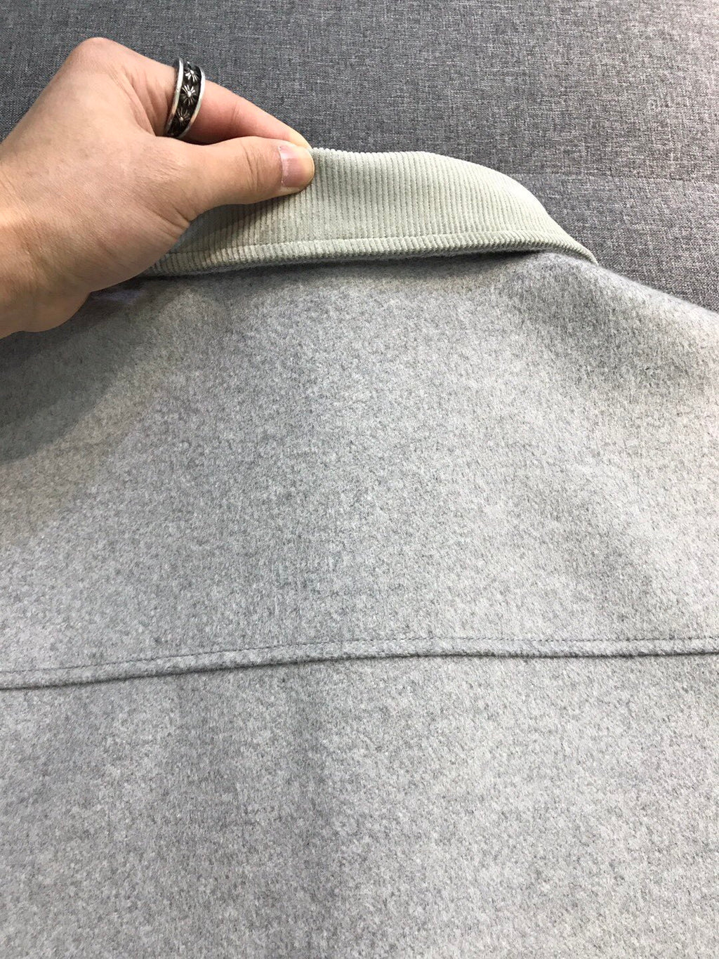 Brunello Cucinelli Men's Fall/Winter Fashion Show Reversible Collar Zipper Hunting Style Vintage Business Casual Wool Twill Coat Jacket #79494