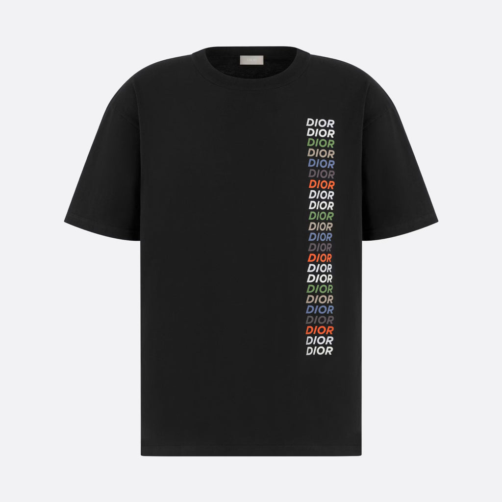 Dior Men's Summer Colorful Letter Short Sleeve Loose Fit T-Shirt #97256