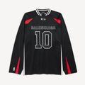 Balenciaga Men's Balenciaga NBA Collaboration Oversized Long Sleeve T-shirt in Black Multicolor #377156