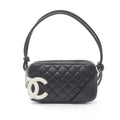 Chanel Vintage Women's Shoulder Bag Crossbody Tote Handbag Black Cowhide Leather Fashion Zipper Handbag Bags  #82236A