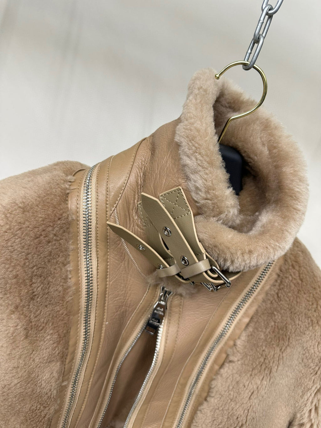 Louis Vuitton Removable Fur Leather Jacket Ngvp #5666