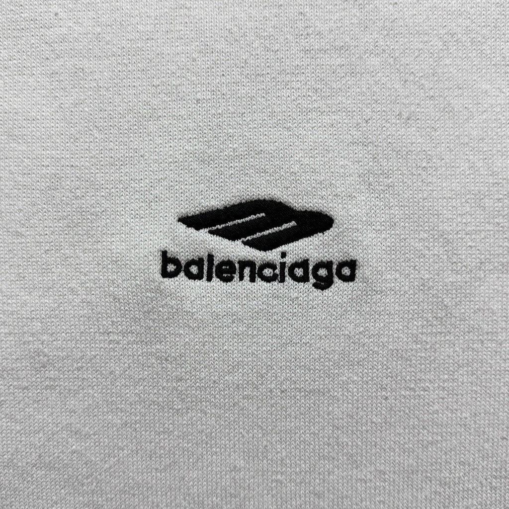 Balenciaga Men's 3B Sports Icon Ski Crewneck in White Black #334344