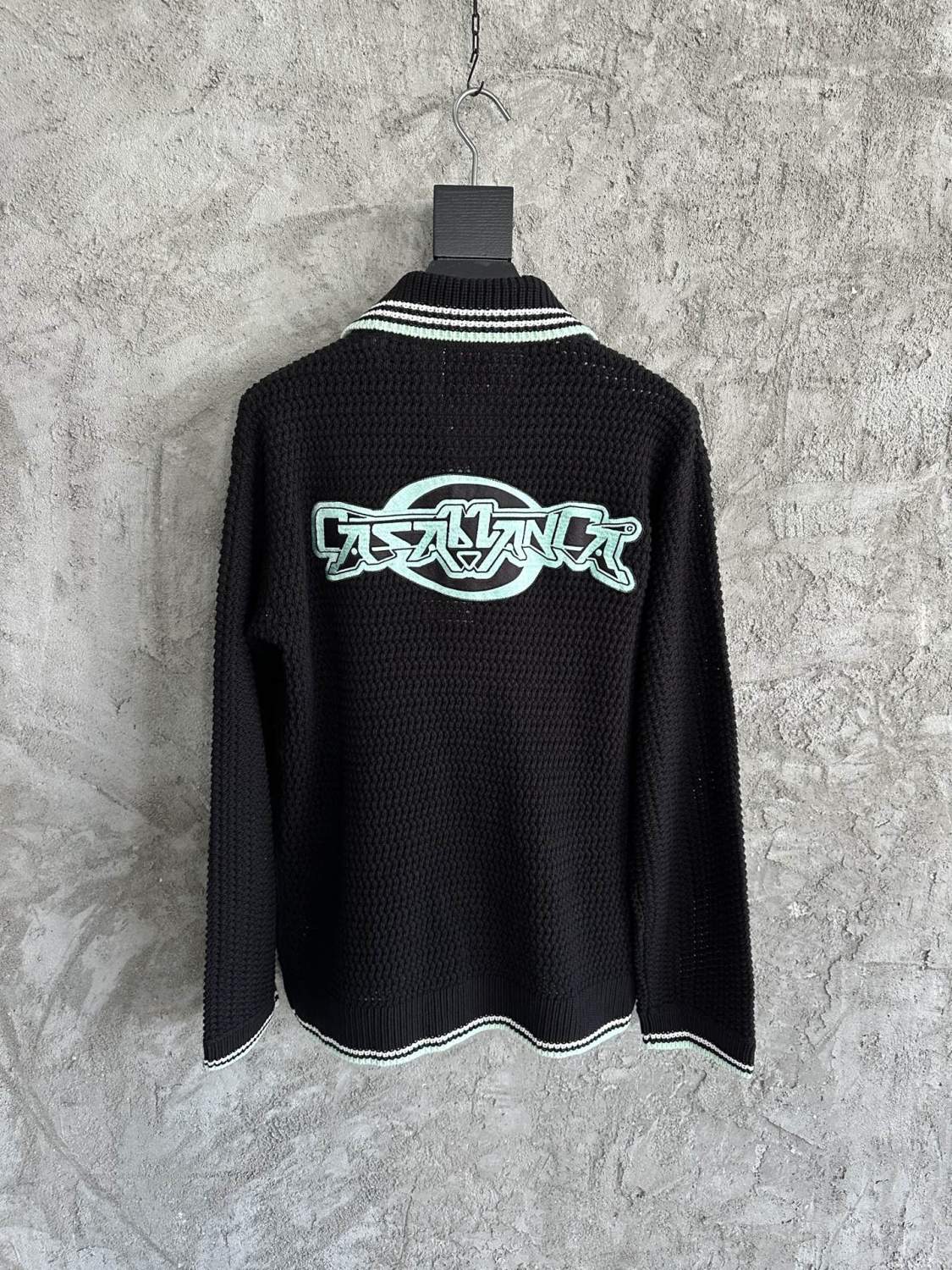 Casablanca Embroidered Cotton Crochet Long Sleeve Shirt #328140