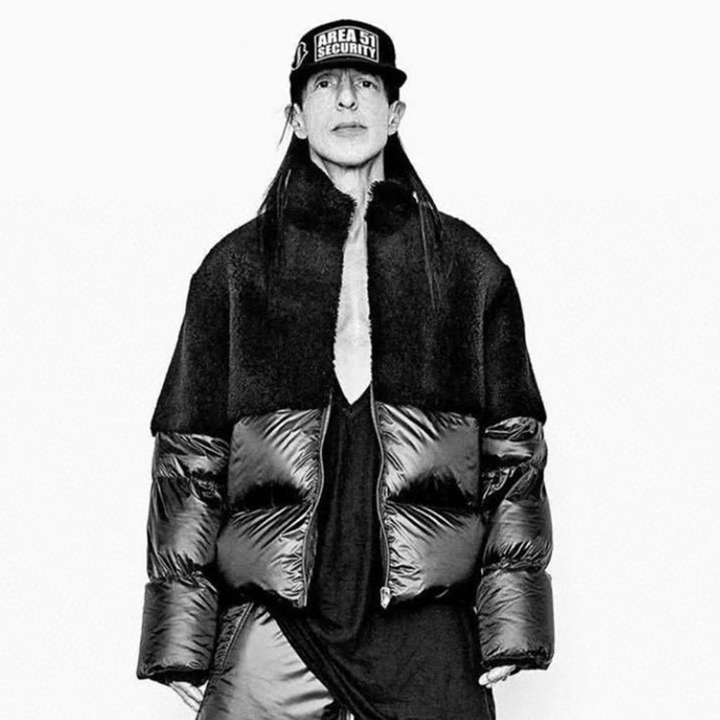 Rick Owens x Moncler Men's Winter Solid Color Standing Collar Zipper Splicing Long Sleeve Loose Puffer Down Jacket Ngvp #7192