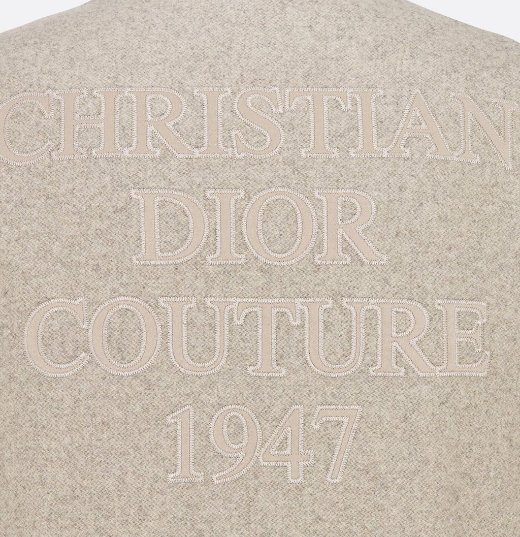 Dior Men's Spring and Autumn Beige Patchwork Logo Pattern Single Breasted Long Sleeve Jacket #73288