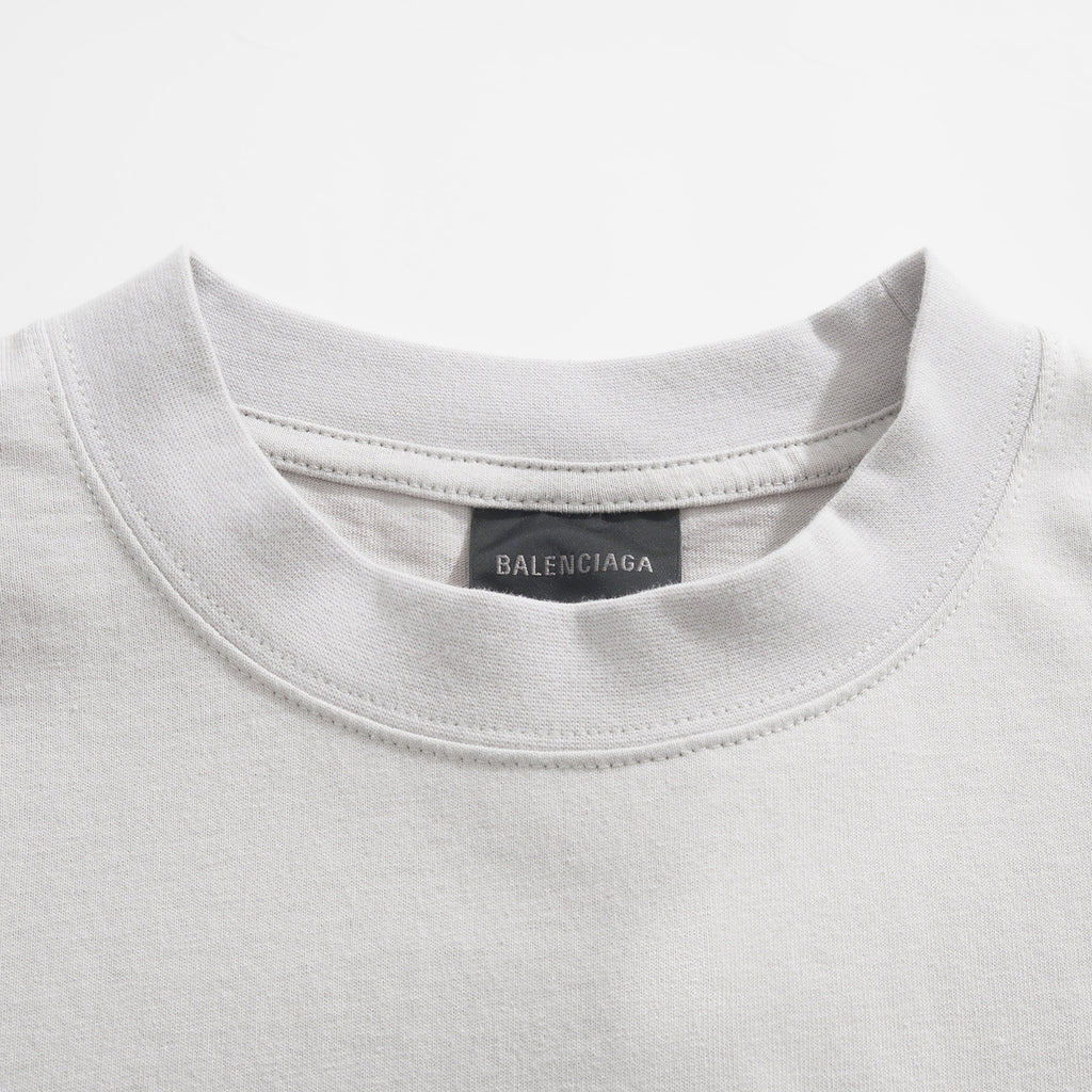 Balenciaga Men's Balenciaga Back T-shirt Medium Fit in Dirty White Baby-pink #377015