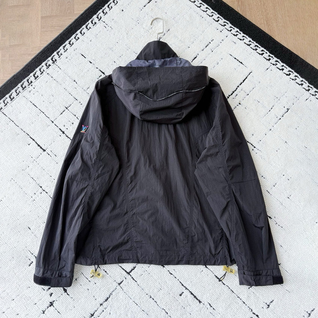 Louis Vuitton Spring/Summer Fashion Casual Solid Color Rainbow Gradient V-Logo Wrinkle Texture Windbreaker Long Sleeve Jacket #79131