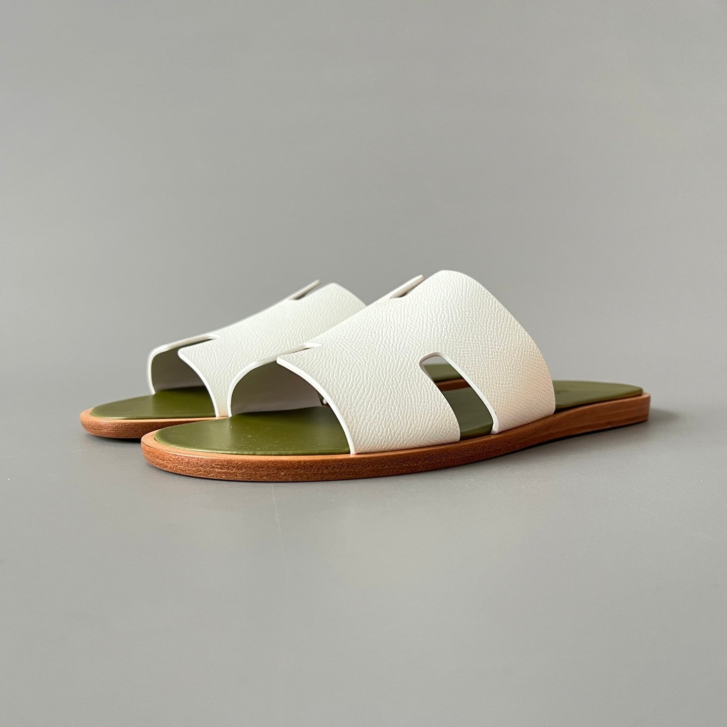 Hermes Men's And Women's Spring/summer Fashion Casual Round Toe Slip On Flat Sandals Woven Canvas Sandals Shoes #78416