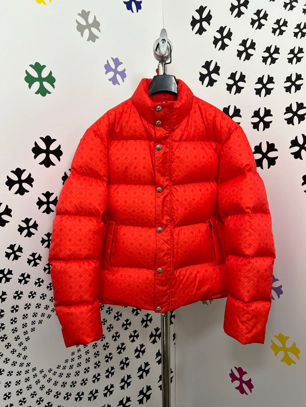 Chrome Hearts Red Goose Down Jacket #375548