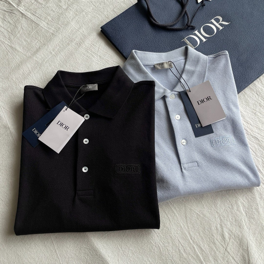 Dior Men's Summer Solid Color Logo Letter Embroidered Polo Shirt Short Sleeve T-Shirt #99612