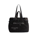 Balenciaga Women's Monogrammed Printed Drawstring Closure Mesh Pocket Tote Bag Bags #75669