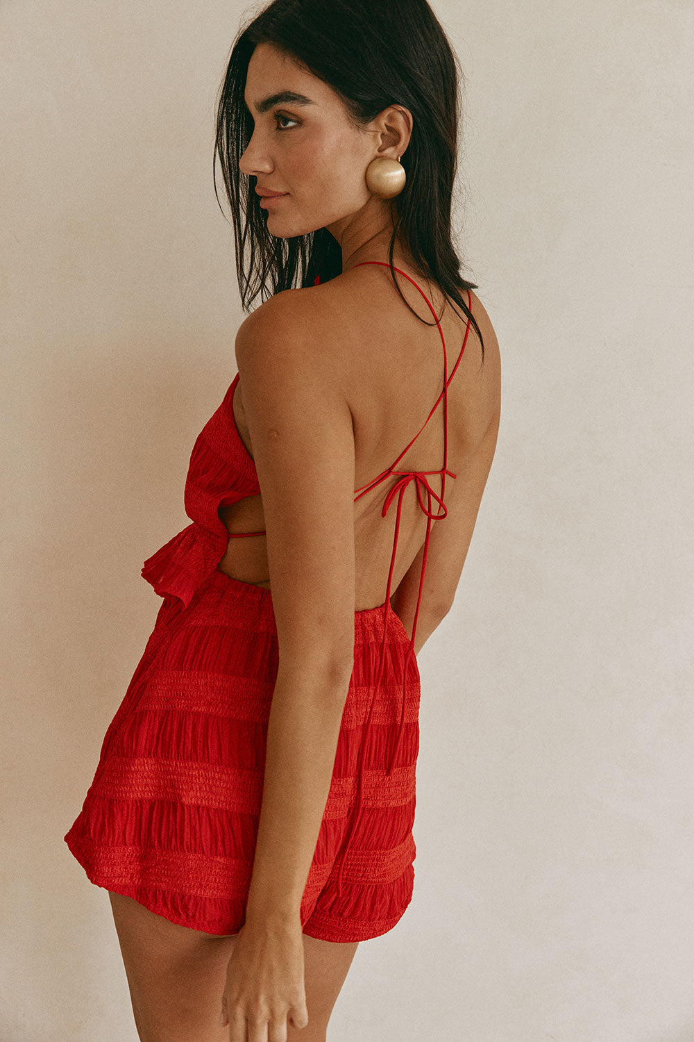 Adira Playsuit - Red