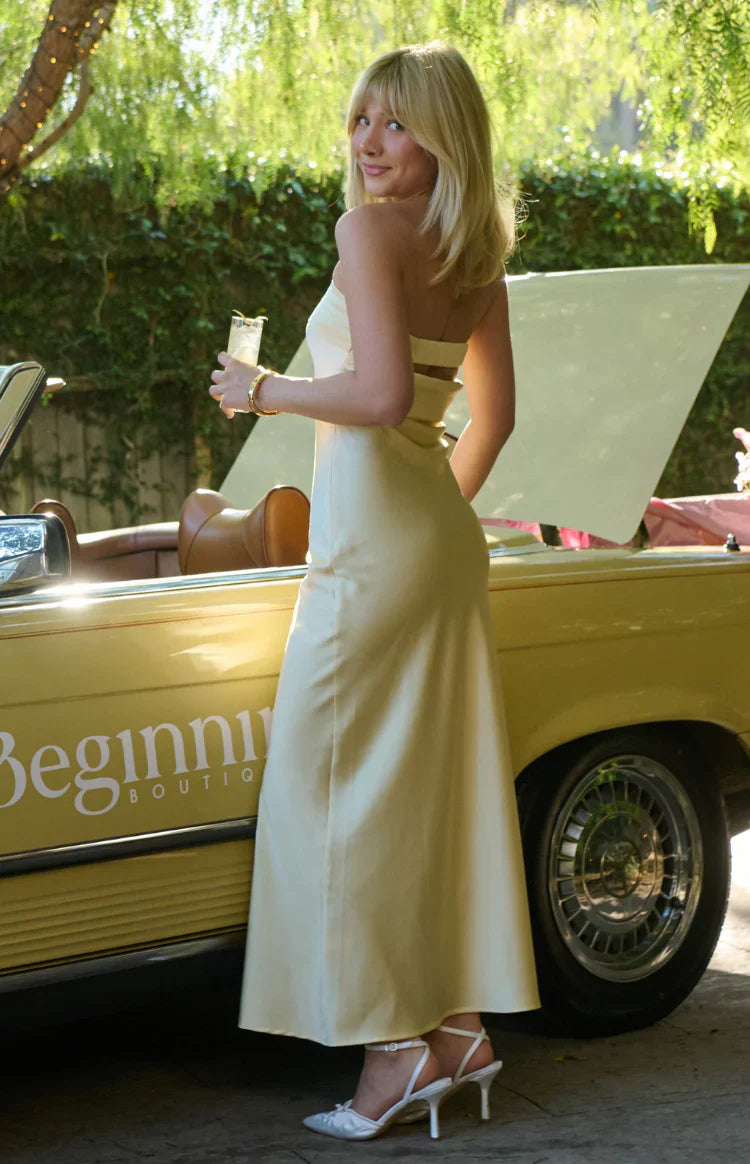 Maiah Yellow Maxi Dress