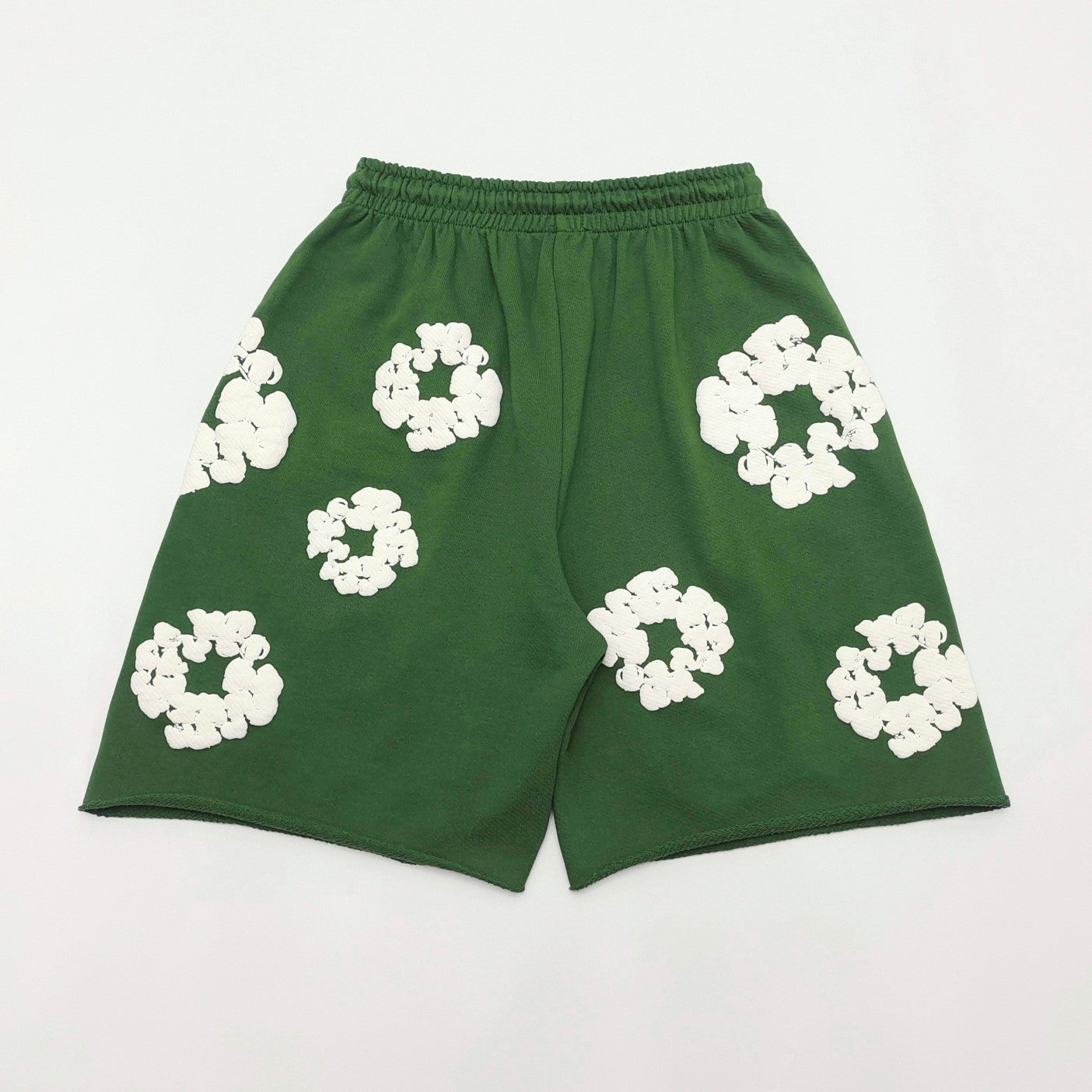 Denim Tears Men's And Women's Summer Fashion Casual Solid-color Printed Pattern Waist Elastic Drawstring Loose Fit Relaxed Shorts #79534