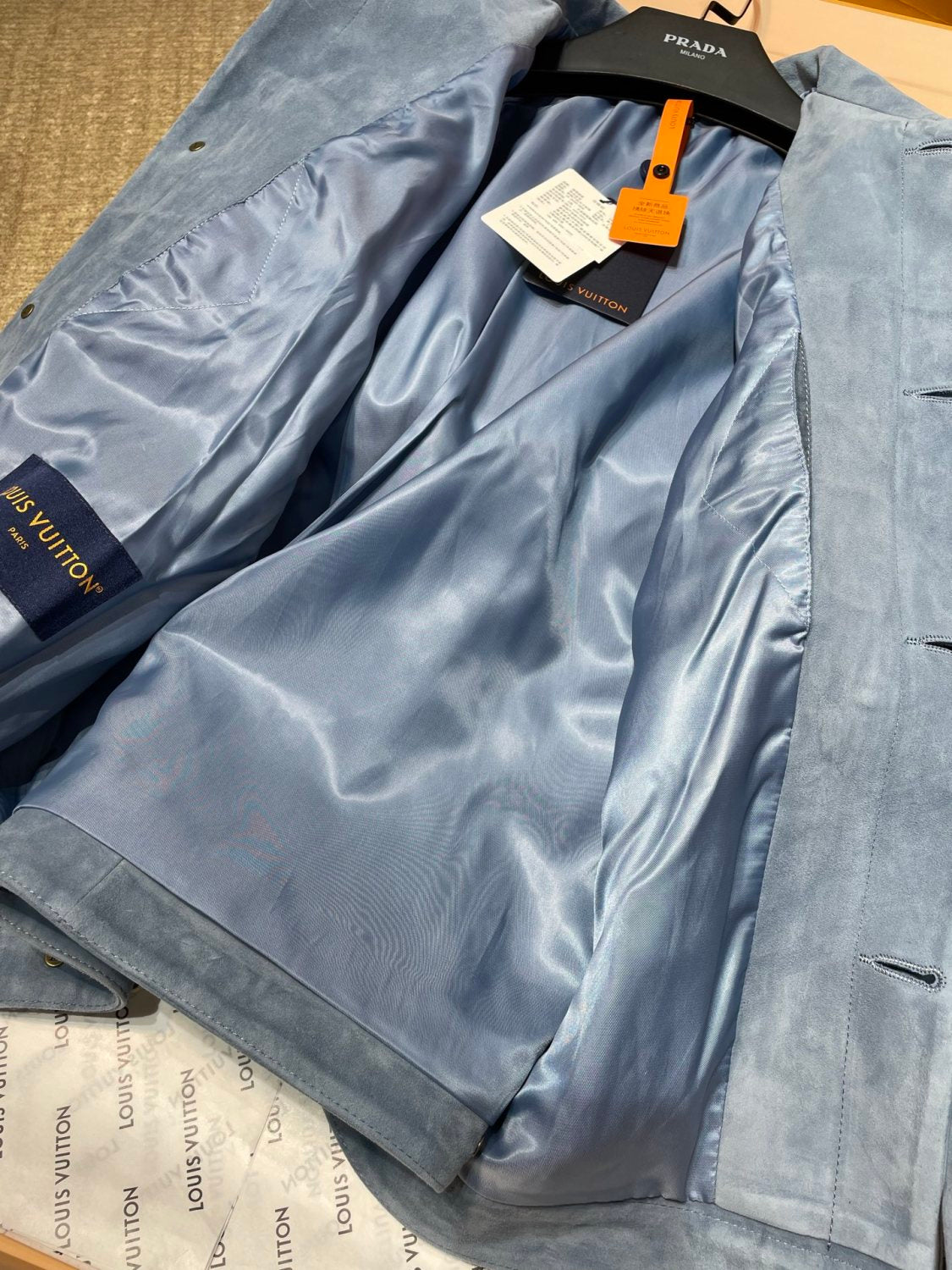 Louis Vuitton Suede Leather Type II Trucker Jacket #333592