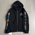 Chrome Hearts Classic 925 Silver Zipper Pull Colorful Horseshoe Zip Sweatshirt #333188