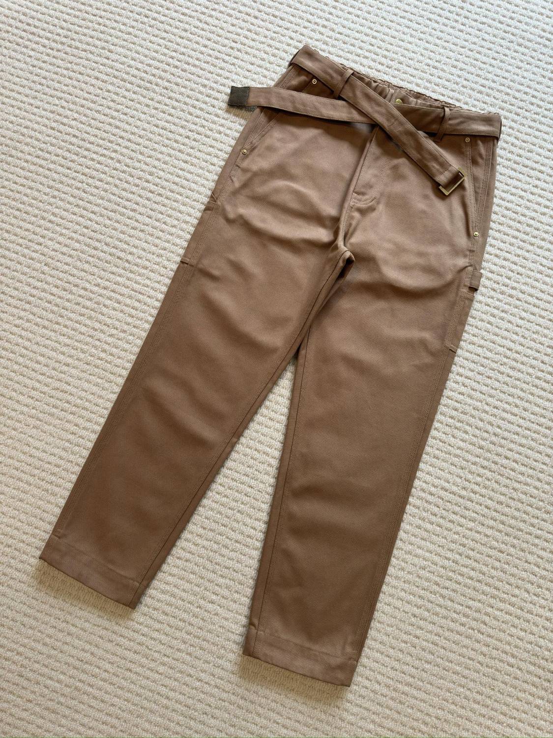 Carhartt WIP x Sacai  Men's Spring/Fall Fashion Casual Solid Color Relaxed Straight Leg Pants Work Pants #78683