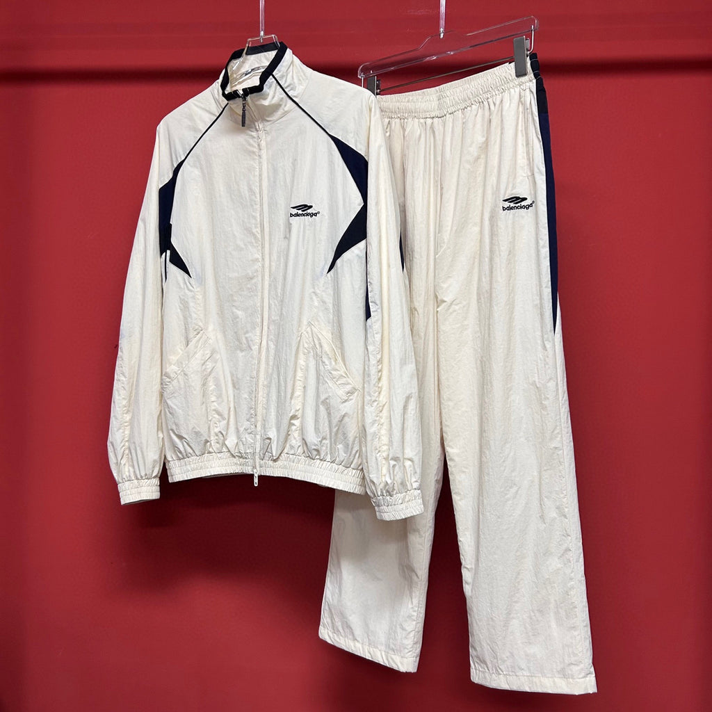 Balenciaga Men's Spring/Autumn Solid Color Zipper Long Sleeve Sports Jacket and Casual Sports Pants Set Suit #77897