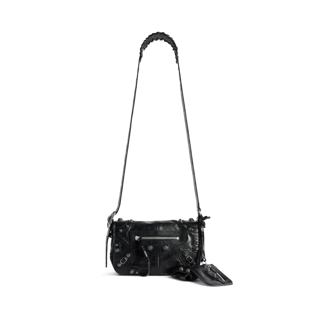 Balenciaga Le Cagole  Men's And Women's Fashion Casual Solid-Color Fine-Grain Lambskin Flap Bag with Adjustable Shoulder Strap Motorcycle Bag Crossbody Bag Bags #78492