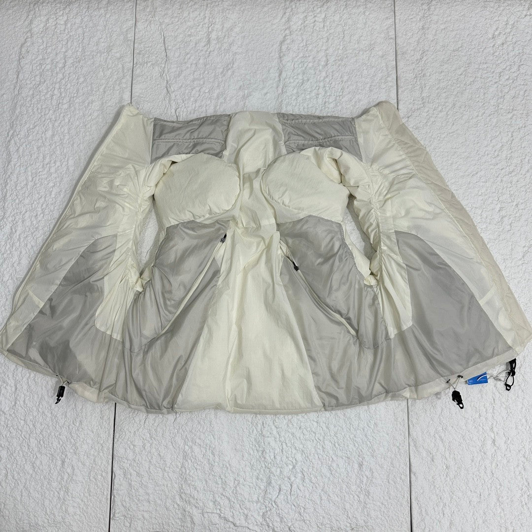 Adidas Men's and Women's Spring and Autumn Solid Color Quilted Logo Drawstring Zipper Down Vests Jacket #73672