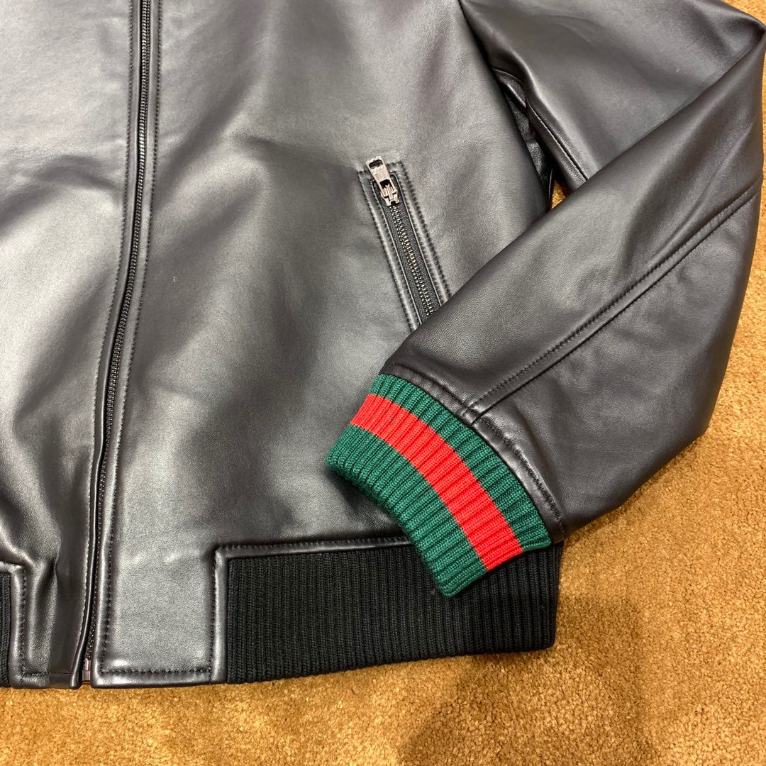 Gucci Men's And Women's Spring/autumn Fashion Casual Solid Color Zipper Cuff Elastic Long Sleeve Jacket #532