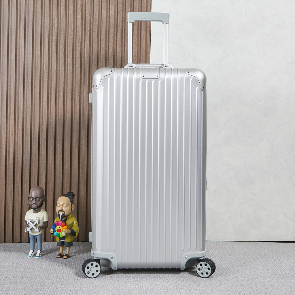 Rimowa Men's And Women's Fashion Classic Solid Color Checked Luggage With Retractable Handle 33-inch Suitcase Checked Luggage Bag Bags #79299