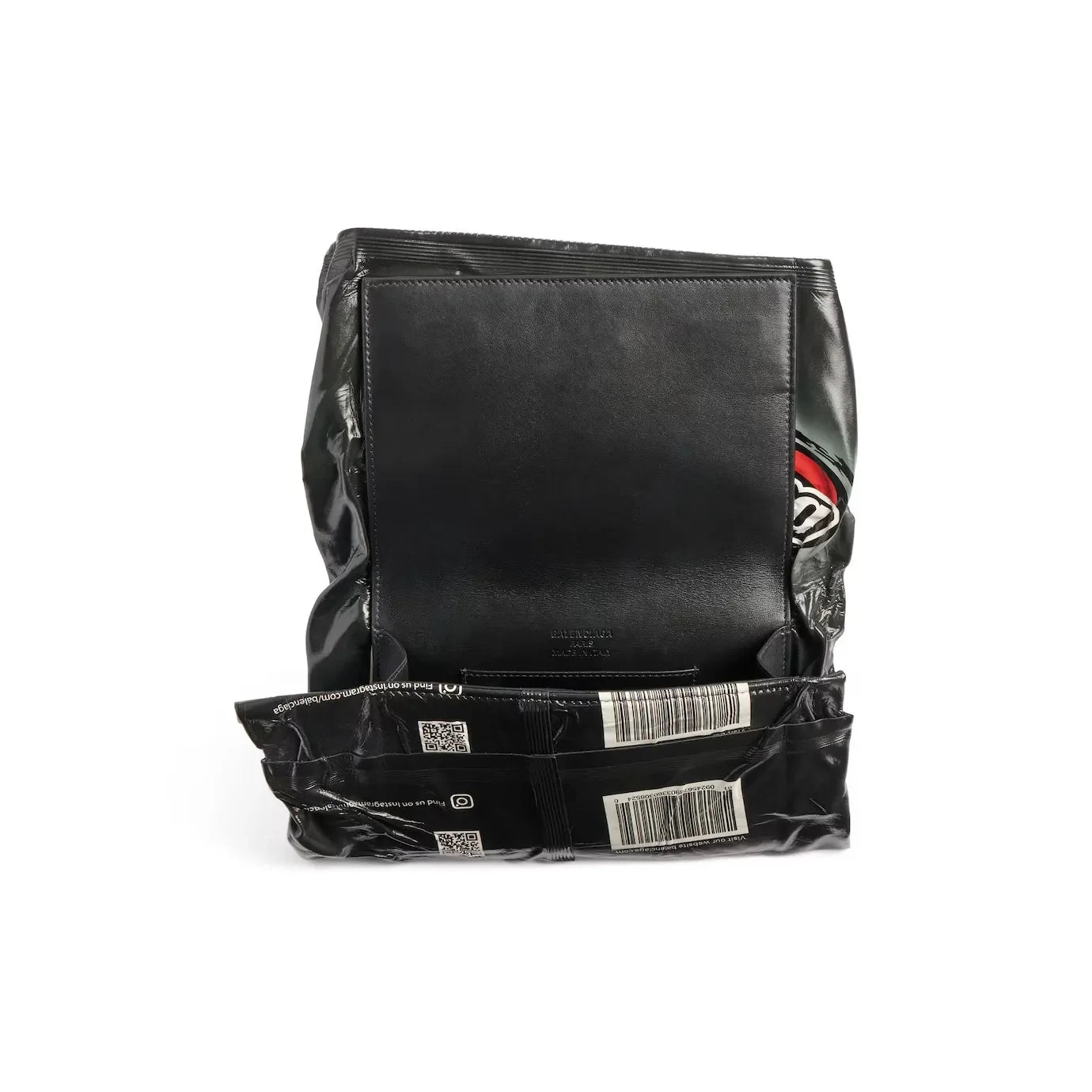 Balenciaga Balenciaga hand-worn shiny cowhide wallet clutch women's black Show style potato chip clutch bag #332327