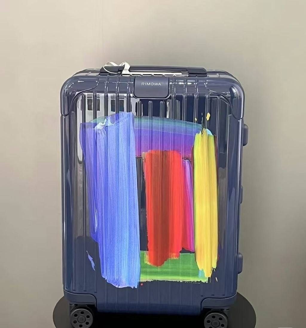 Rimowa Essential's Threshold Boarding Suitcase Limited Edition Artistic Color-block Printed Trolley Travel Suitcase Box Luggage #195325