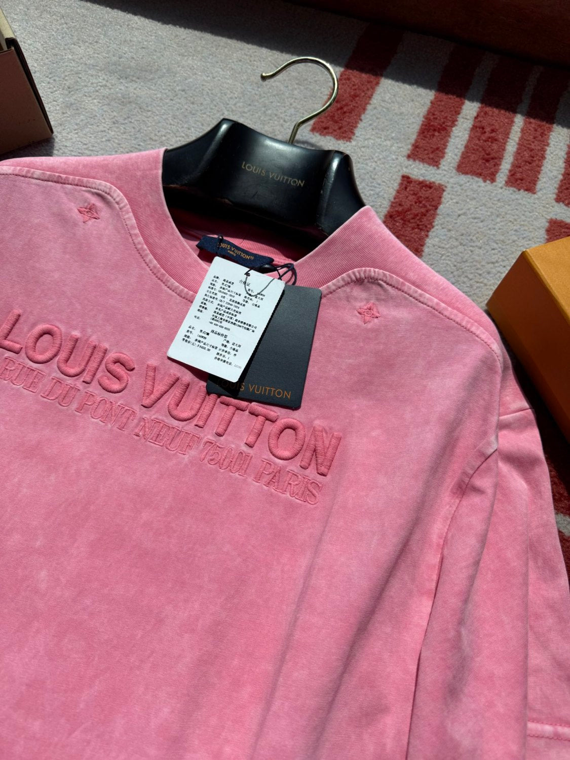 Louis Vuitton Men's And Women's Summer Solid Color Embroidered Letter Print Cotton Crew Neck Short Sleeve T-shirt #77211