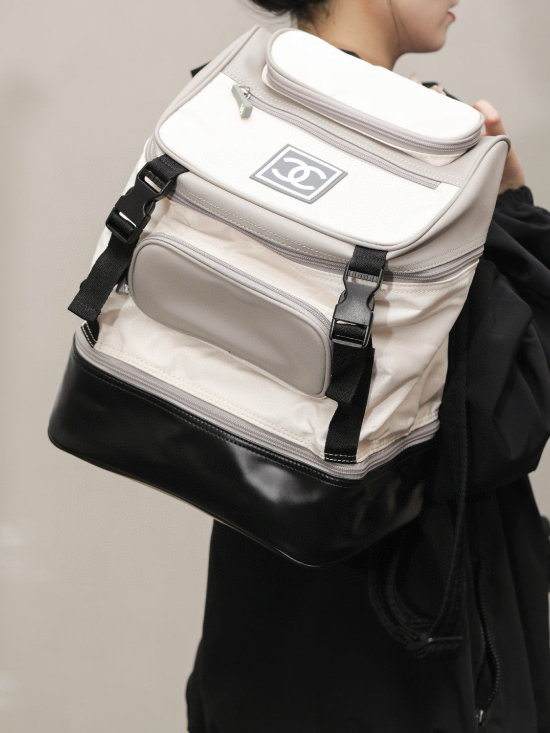 Chanel Women's Retro Sports Series Color Blocking Fashion Casual Shoulder Bag Backpacks Bags #76117