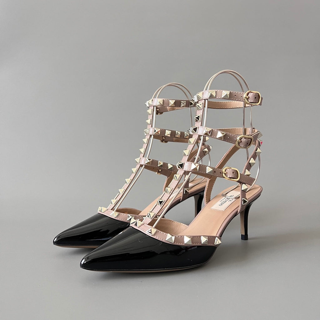 Valentino Rockstud Caged Pump 65mm Poudre #334615