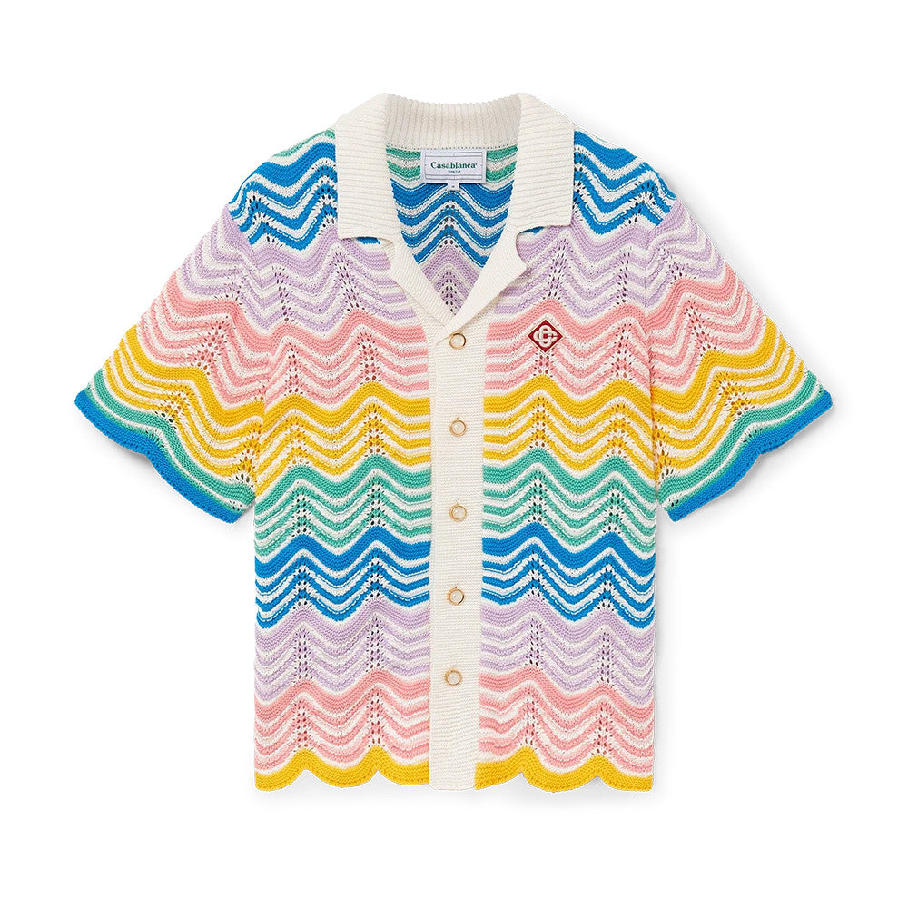Casablanca Paris Gradient Wave Knit Shirt Shorts #336937