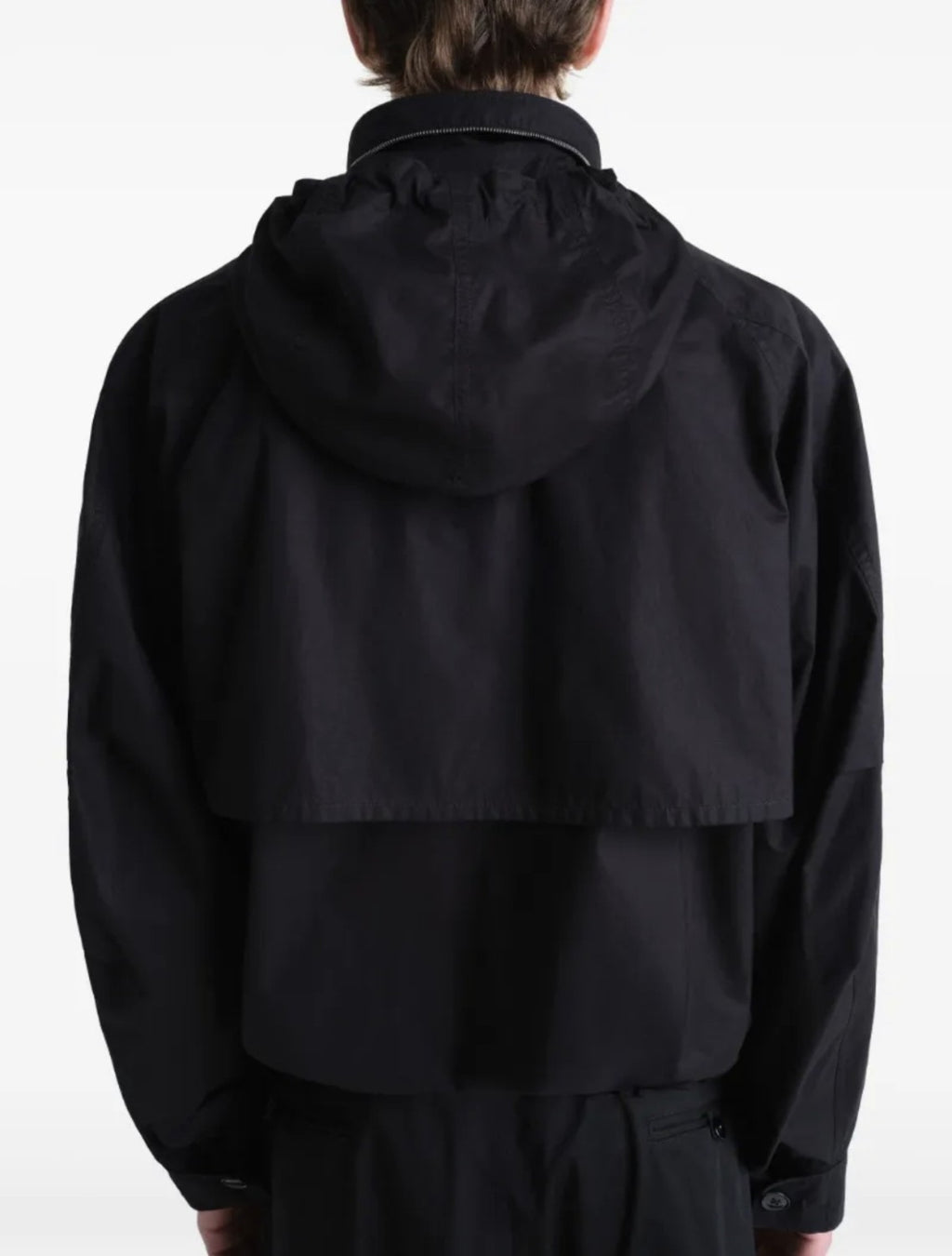 Lemaire Men's Fall And Winter Black Simple Loose Silhouette Paratrooper Workwear Zipper Jacket Tide Ngvp #2636