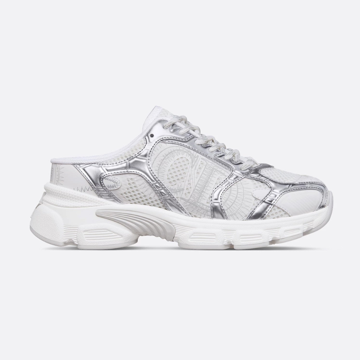 Dior Chrono Women's Spring/autumn Two-tone Mesh Fabric Round Toe Lace-up Slip-on Low-top Shoes Fashion Casual #78135